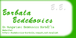 borbala bedekovics business card